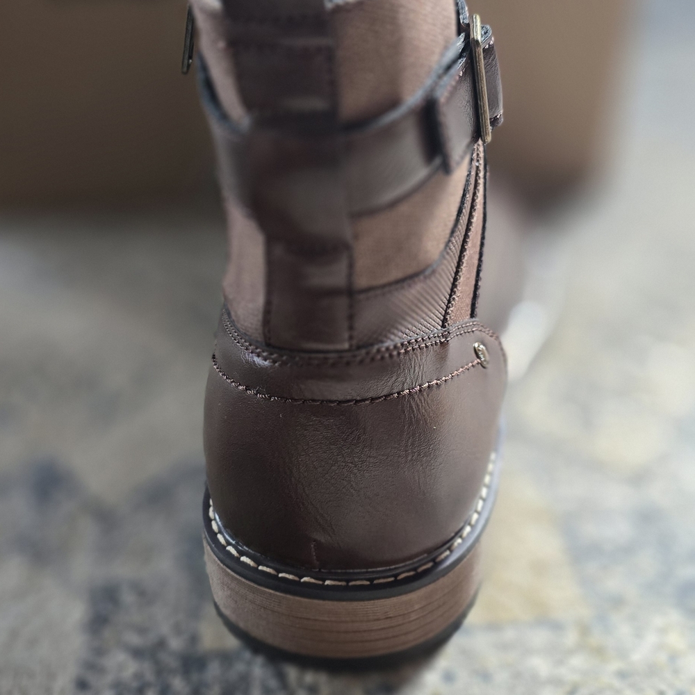 Steve Madden Dark Brown Leather Boots - Picture 3 of 6